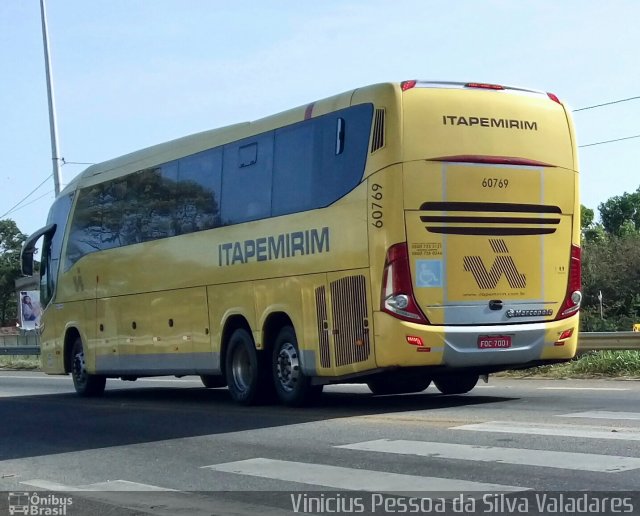 Viação Itapemirim 60769 na cidade de Campos dos Goytacazes, Rio de Janeiro, Brasil, por Vinicius Pessoa da Silva Valadares. Número da foto: #5624141.
