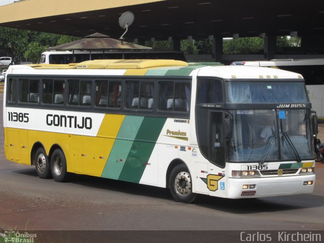 Empresa Gontijo de Transportes 11385 na cidade de Foz do Iguaçu, Paraná, Brasil, por Carlos Kircheim. ID da foto: 5648137.