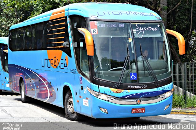 Litorânea Transportes Coletivos 5682 na cidade de São Paulo, São Paulo, Brasil, por Bruno Aparecido Machado. Número da foto: #5649132.