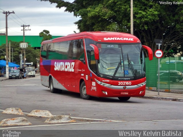 Viação Santa Cruz 202160 na cidade de Sorocaba, São Paulo, Brasil, por Weslley Kelvin Batista. ID da foto: 5649600.