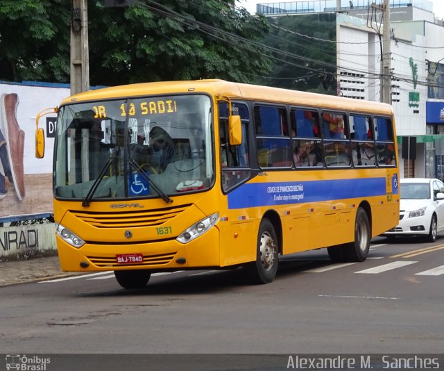 GTC - Guancino Transportes Coletivos 1631 na cidade de Francisco Beltrão, Paraná, Brasil, por Alexandre M.  Sanches. ID da foto: 5649873.