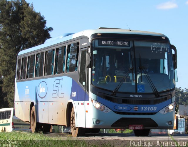 Viação São Luiz 13100 na cidade de Conselheiro Lafaiete, Minas Gerais, Brasil, por Rodrigo  Aparecido. ID da foto: 5650728.