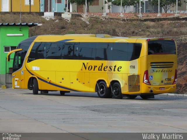 Viação Nordeste 1706 na cidade de Natal, Rio Grande do Norte, Brasil, por Walky Martins Nascimento. ID da foto: 5651255.