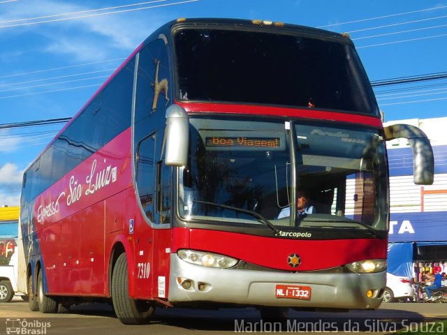 Expresso São Luiz 7310 na cidade de Goiânia, Goiás, Brasil, por Marlon Mendes da Silva Souza. Número da foto: #5649515.