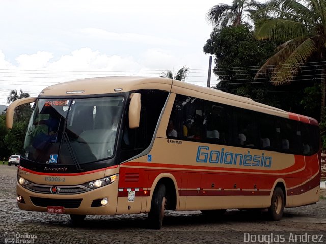 Auto Viação Goianésia 176003-2 na cidade de Pirenópolis, Goiás, Brasil, por Douglas Andrez. ID da foto: 5650936.