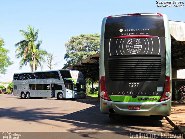 Viação Garcia 7297 na cidade de Cambará, Paraná, Brasil, por Guilherme Estevan. Número da foto: #5649992.