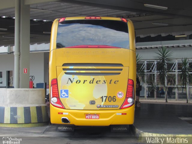 Viação Nordeste 1706 na cidade de Natal, Rio Grande do Norte, Brasil, por Walky Martins Nascimento. Número da foto: #5654528.