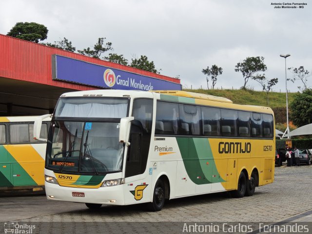 Empresa Gontijo de Transportes 12570 na cidade de João Monlevade, Minas Gerais, Brasil, por Antonio Carlos Fernandes. ID da foto: 5652341.