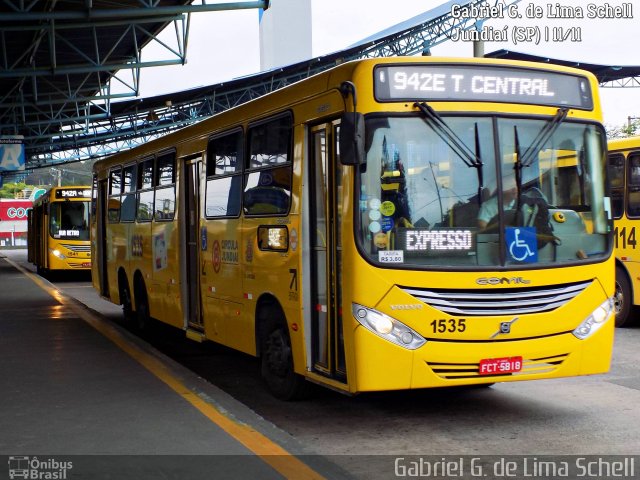 Viação Leme 1535 na cidade de Jundiaí, São Paulo, Brasil, por Gabriel Giacomin de Lima. ID da foto: 5655474.