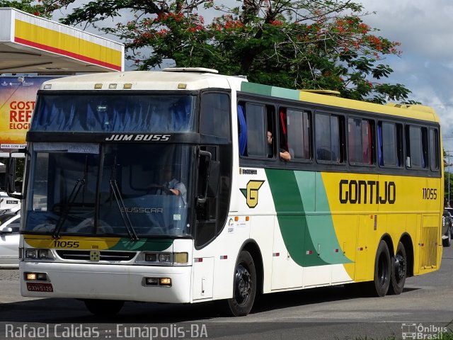 Empresa Gontijo de Transportes 11055 na cidade de Eunápolis, Bahia, Brasil, por Rafael Caldas. ID da foto: 5656556.