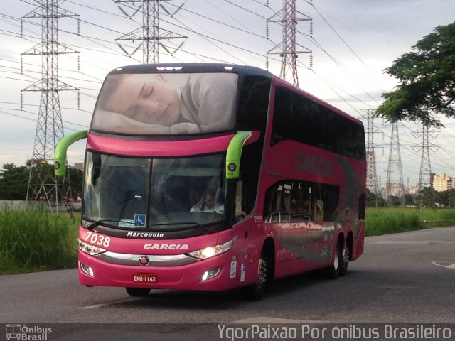 Viação Garcia 7038 na cidade de São José dos Campos, São Paulo, Brasil, por Ygor Marques. Número da foto: #5655950.