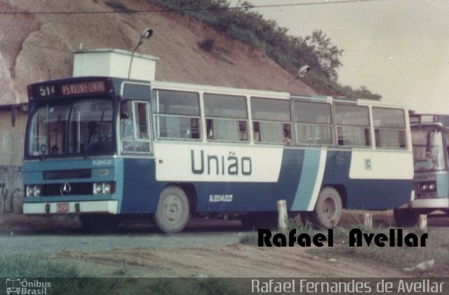 Viação União RJ 204.021 na cidade de Rio de Janeiro, Rio de Janeiro, Brasil, por Rafael Fernandes de Avellar. Número da foto: #5655778.