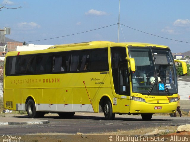 Viação Itapemirim 45801 na cidade de Caruaru, Pernambuco, Brasil, por Rodrigo Fonseca. ID da foto: 5658237.