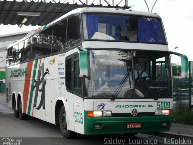 Empresa de Transportes Andorinha 5009 na cidade de São Paulo, São Paulo, Brasil, por Sidcley Lourenço. ID da foto: 5657303.