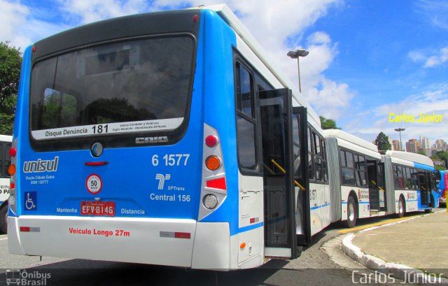 Viação Cidade Dutra 6 1577 na cidade de São Paulo, São Paulo, Brasil, por Carlos Júnior. ID da foto: 5658155.