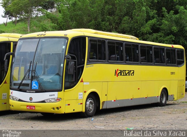 Kaissara - Viação Caiçara 15911 na cidade de Paraíba do Sul, Rio de Janeiro, Brasil, por Rafael da Silva Xarão. ID da foto: 5658839.