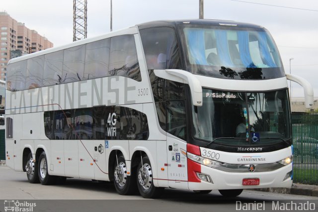 Auto Viação Catarinense 3500 na cidade de São Paulo, São Paulo, Brasil, por Daniel  Machado. ID da foto: 5657381.