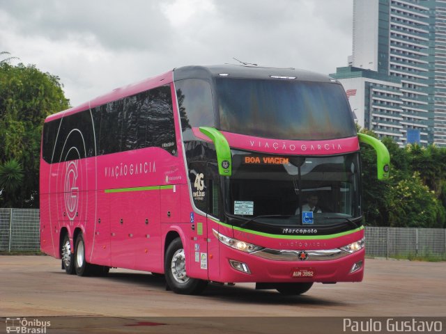 Viação Garcia 7947 na cidade de Curitiba, Paraná, Brasil, por Paulo Gustavo. ID da foto: 5657327.