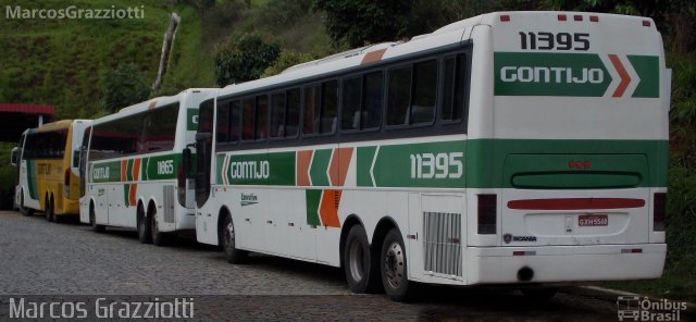 Empresa Gontijo de Transportes 11395 na cidade de João Monlevade, Minas Gerais, Brasil, por Marcos Grazziotti. ID da foto: 5657009.