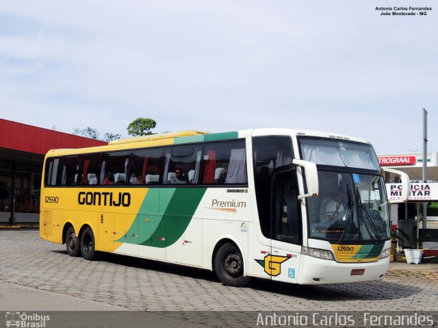 Empresa Gontijo de Transportes 12590 na cidade de João Monlevade, Minas Gerais, Brasil, por Antonio Carlos Fernandes. ID da foto: 5657529.