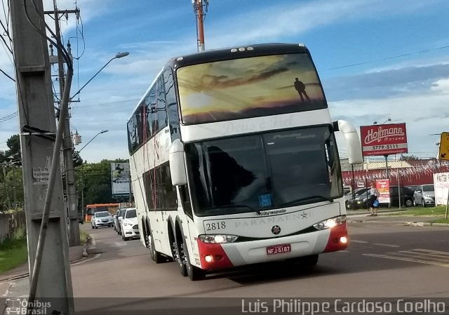 Paranaense Turismo 2818 na cidade de Curitiba, Paraná, Brasil, por Luis Philippe Cardoso Coelho. ID da foto: 5660088.