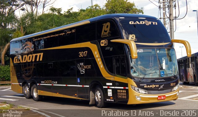 Auto Viação Gadotti 3017 na cidade de São Paulo, São Paulo, Brasil, por Cristiano Soares da Silva. ID da foto: 5662568.