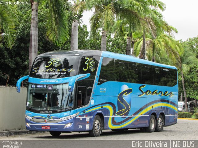 Soares Turismo e Fretamento 3016 na cidade de Fortaleza, Ceará, Brasil, por Eric Oliveira. ID da foto: 5659481.