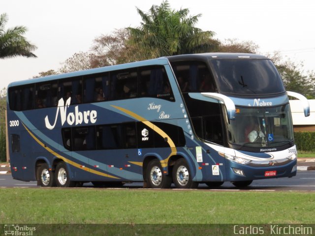 Nobre Transporte Turismo 3000 na cidade de Foz do Iguaçu, Paraná, Brasil, por Carlos Kircheim. ID da foto: 5662990.