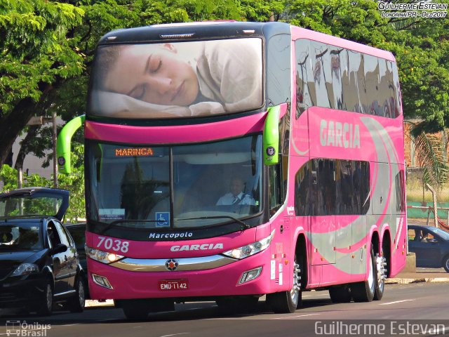 Viação Garcia 7038 na cidade de Londrina, Paraná, Brasil, por Guilherme Estevan. Número da foto: #5664466.