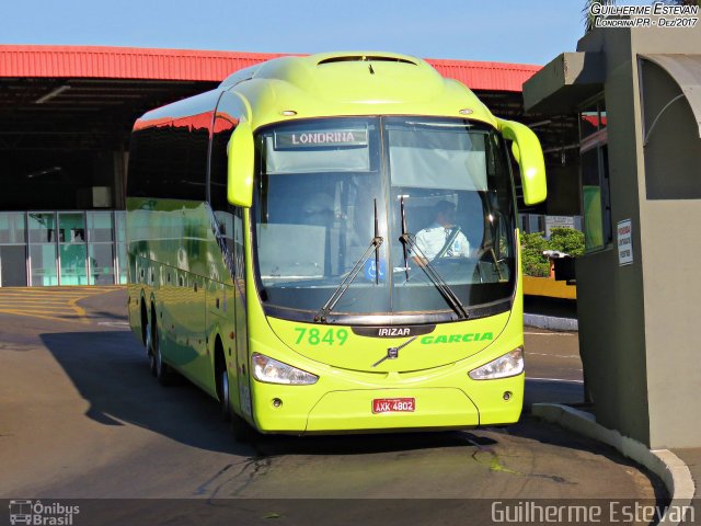 Viação Garcia 7849 na cidade de Londrina, Paraná, Brasil, por Guilherme Estevan. ID da foto: 5664458.