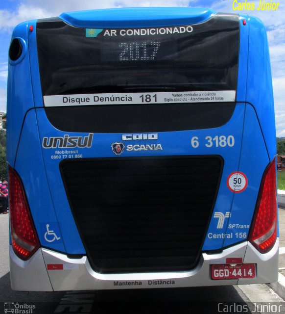 Viação Paratodos > São Jorge > Metropolitana São Paulo > Mobibrasil 6 3180 na cidade de São Paulo, São Paulo, Brasil, por Carlos Júnior. Número da foto: #5663828.