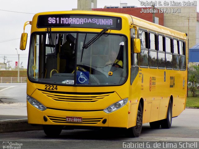 Viação Jundiaiense 2224 na cidade de Jundiaí, São Paulo, Brasil, por Gabriel Giacomin de Lima. Número da foto: #5664137.