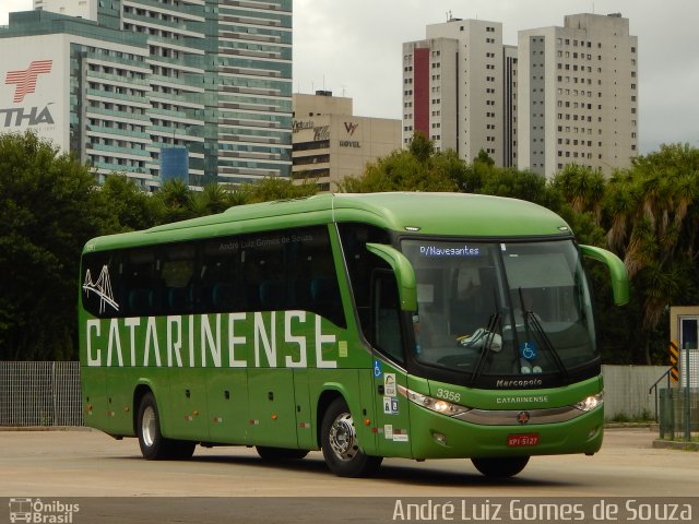 Auto Viação Catarinense 3356 na cidade de Curitiba, Paraná, Brasil, por André Luiz Gomes de Souza. ID da foto: 5666334.