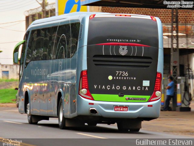 Viação Garcia 7736 na cidade de Andirá, Paraná, Brasil, por Guilherme Estevan. Número da foto: #5665783.