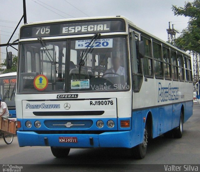 Viação Ponte Coberta RJ 190.076 na cidade de Nova Iguaçu, Rio de Janeiro, Brasil, por Valter Silva. ID da foto: 5665723.