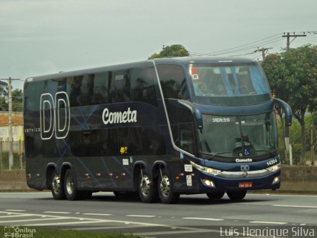 Viação Cometa 14304 na cidade de Guaratinguetá, São Paulo, Brasil, por Luis Henrique Silva. ID da foto: 5670269.