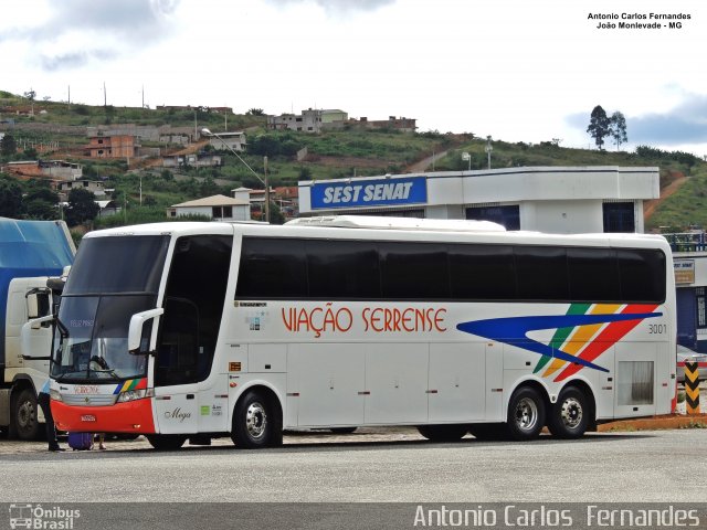 Viação Serrense 3001 na cidade de João Monlevade, Minas Gerais, Brasil, por Antonio Carlos Fernandes. Número da foto: #5670988.