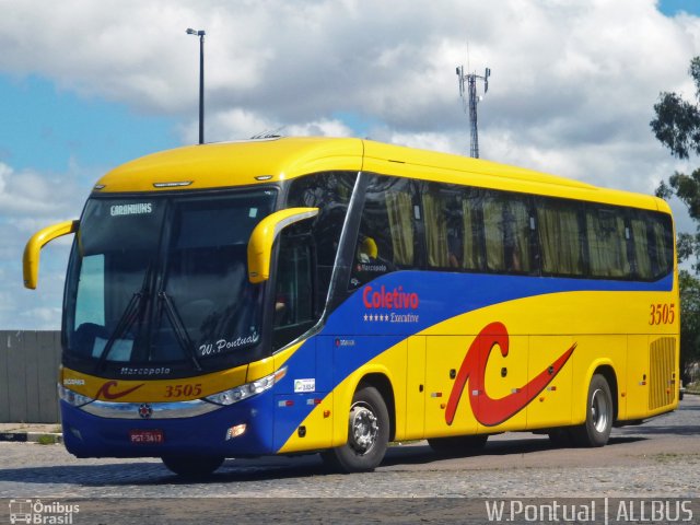 Coletivo Transportes 3505 na cidade de Caruaru, Pernambuco, Brasil, por Willian Pontual. ID da foto: 5670621.