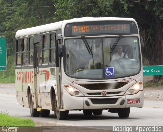Viação Presidente 6711 na cidade de Conselheiro Lafaiete, Minas Gerais, Brasil, por Rodrigo  Aparecido. Número da foto: #5672063.