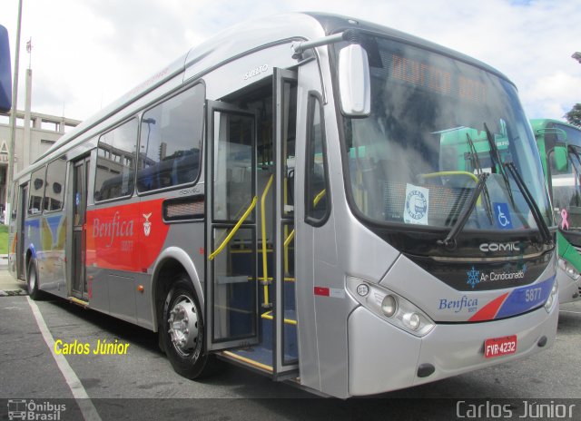 BBTT - Benfica Barueri Transporte e Turismo 5877 na cidade de São Paulo, São Paulo, Brasil, por Carlos Júnior. ID da foto: 5672154.