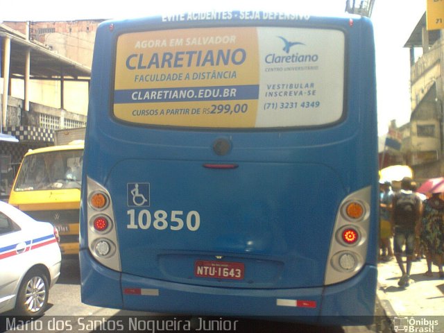 Concessionária Salvador Norte - CSN Transportes 10850 na cidade de Salvador, Bahia, Brasil, por Mario dos Santos Nogueira Junior. Número da foto: #5672330.