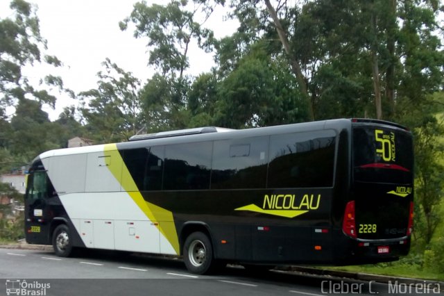 Nicolau Transportes e Turismo 2228 na cidade de Embu das Artes, São Paulo, Brasil, por Cleber C.  Moreira. ID da foto: 5672308.