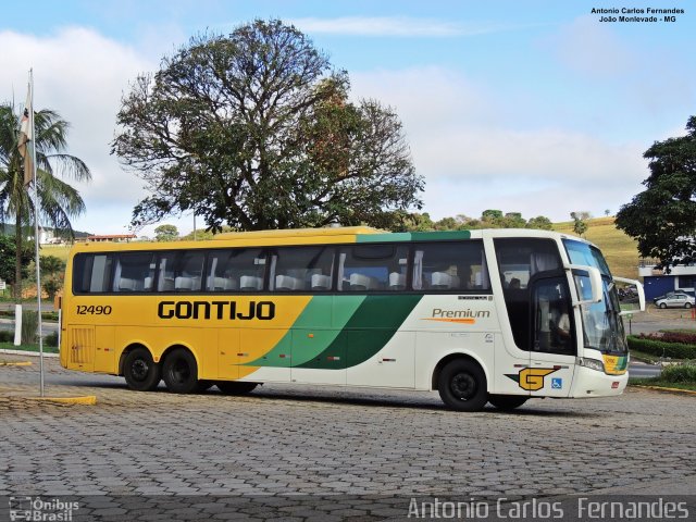 Empresa Gontijo de Transportes 12490 na cidade de João Monlevade, Minas Gerais, Brasil, por Antonio Carlos Fernandes. ID da foto: 5670985.