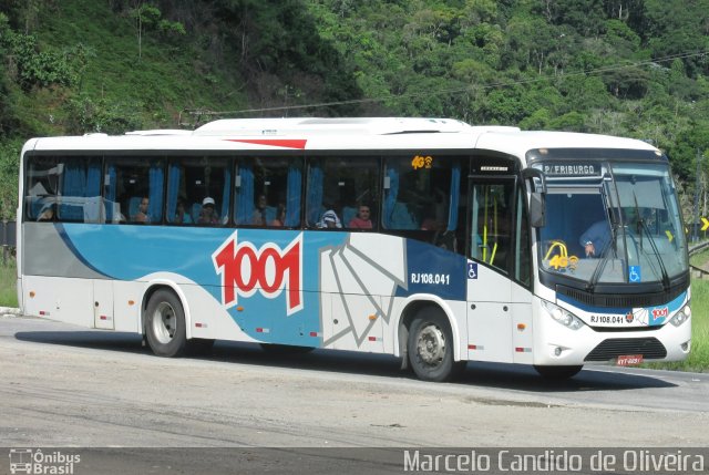 Auto Viação 1001 RJ 108.041 na cidade de Rio Bonito, Rio de Janeiro, Brasil, por Marcelo Candido de Oliveira. ID da foto: 5625772.