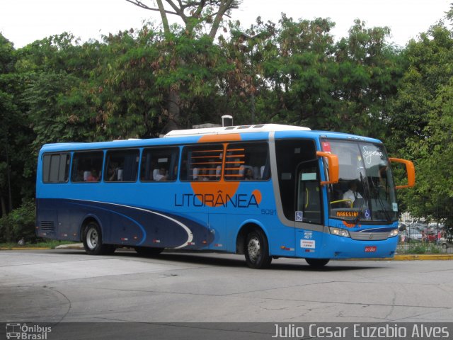 Litorânea Transportes Coletivos 5091 na cidade de São Paulo, São Paulo, Brasil, por Julio Cesar Euzebio Alves. Número da foto: #5674357.