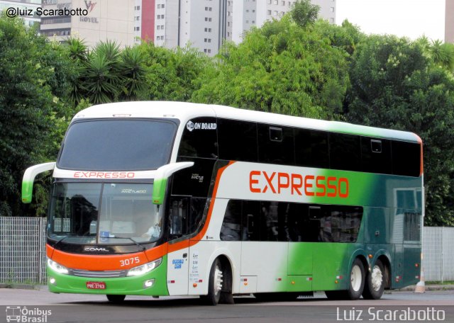 Expresso Transporte e Turismo Ltda. 3075 na cidade de Curitiba, Paraná, Brasil, por Luiz Scarabotto . Número da foto: #5674735.