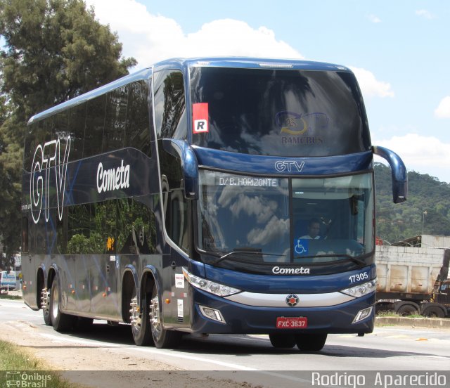 Viação Cometa 17305 na cidade de Conselheiro Lafaiete, Minas Gerais, Brasil, por Rodrigo  Aparecido. ID da foto: 5674250.