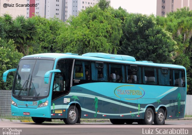 Coletivo Transpenha 510 na cidade de Curitiba, Paraná, Brasil, por Luiz Scarabotto . ID da foto: 5674802.