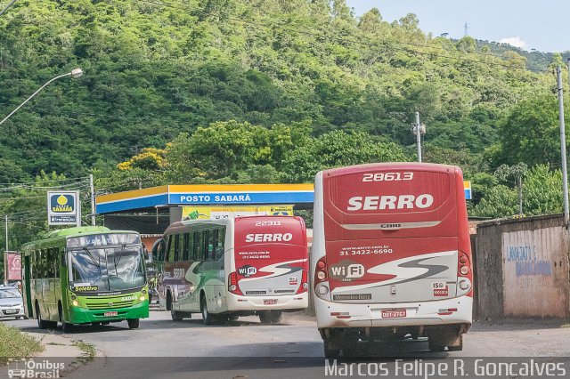 Viação Serro 28613 na cidade de Sabará, Minas Gerais, Brasil, por Marcos Felipe R. Goncalves. ID da foto: 5675170.