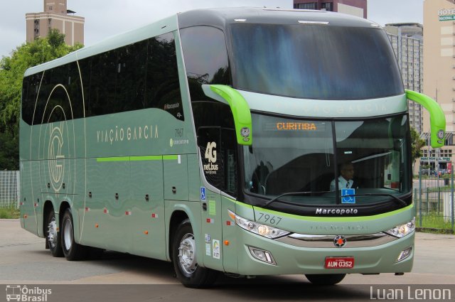 Viação Garcia 7967 na cidade de Curitiba, Paraná, Brasil, por Luan Lenon. ID da foto: 5675244.